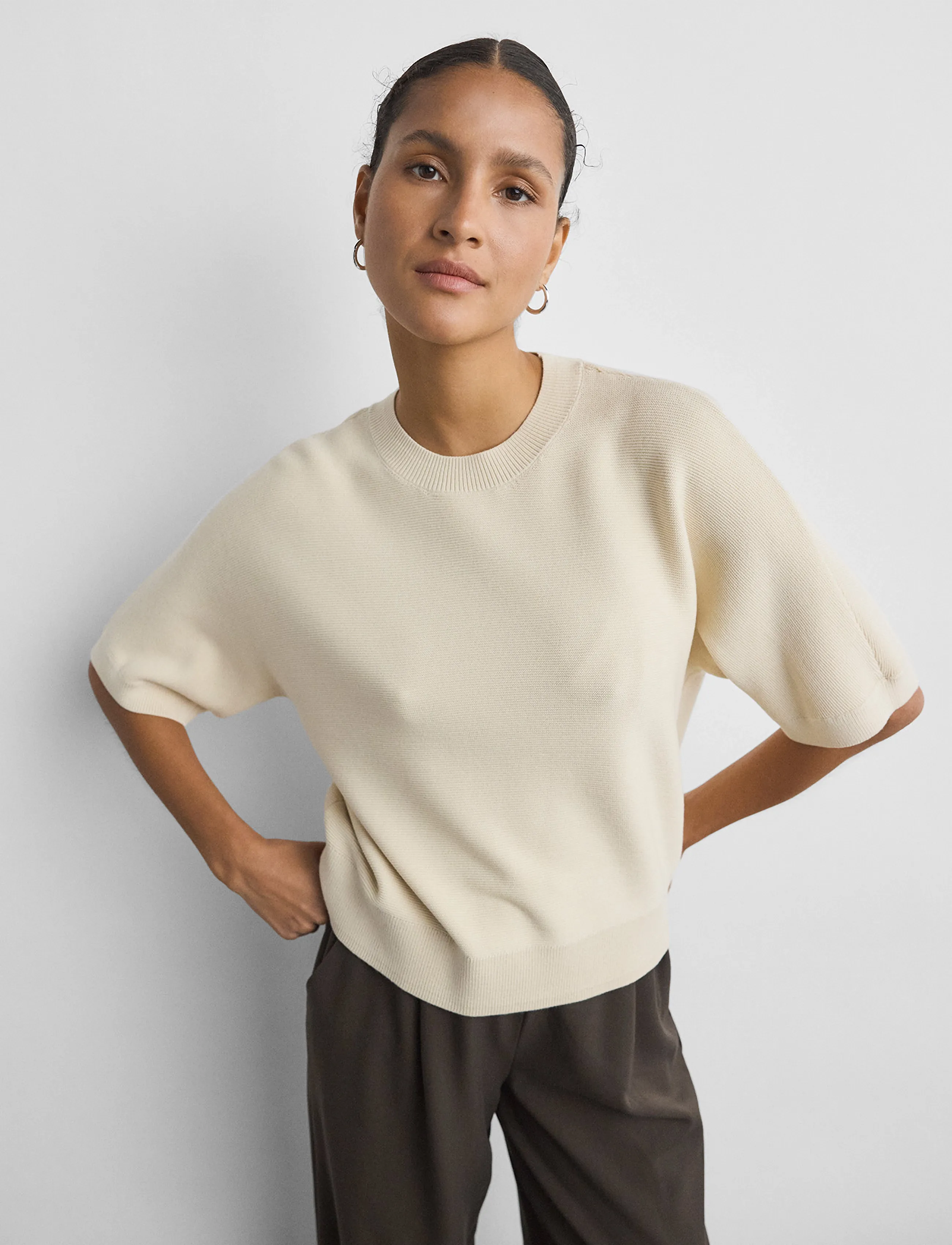 MSCH Copenhagen MSCHThamira 2/4 Pullover - MSCH Copenhagen - FOG / cream