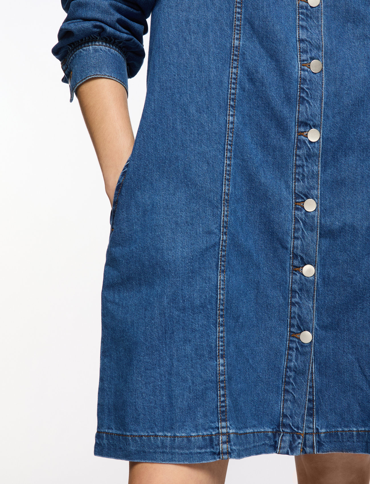 MSCH Copenhagen - MSCHRylan Elena Shirt Dress - särkkleidid - mid blue wash - 5