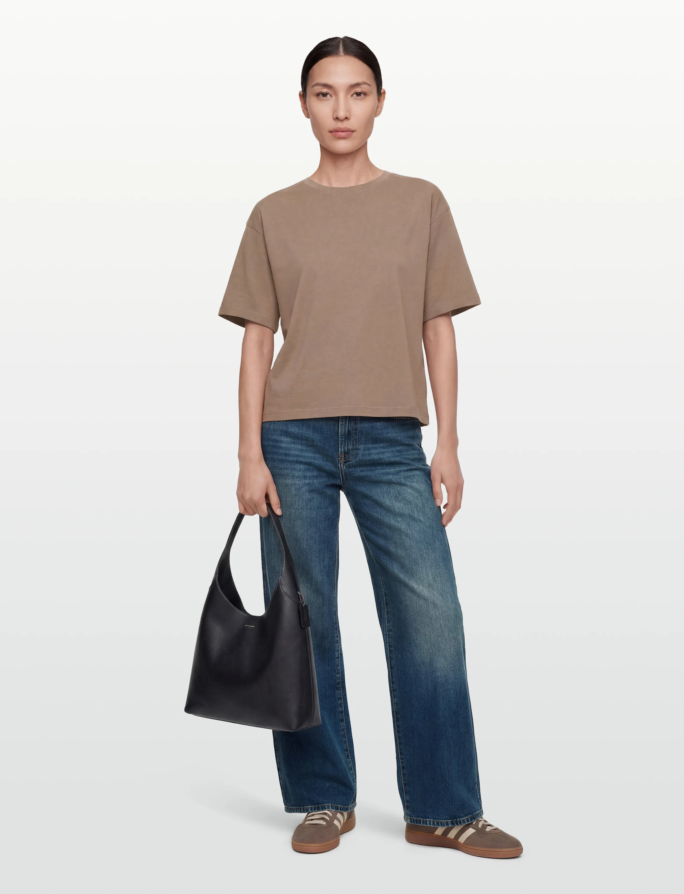 MSCH Copenhagen MSCHLeana Tee - T-shirts - MOUNTAIN TRAIL / beige