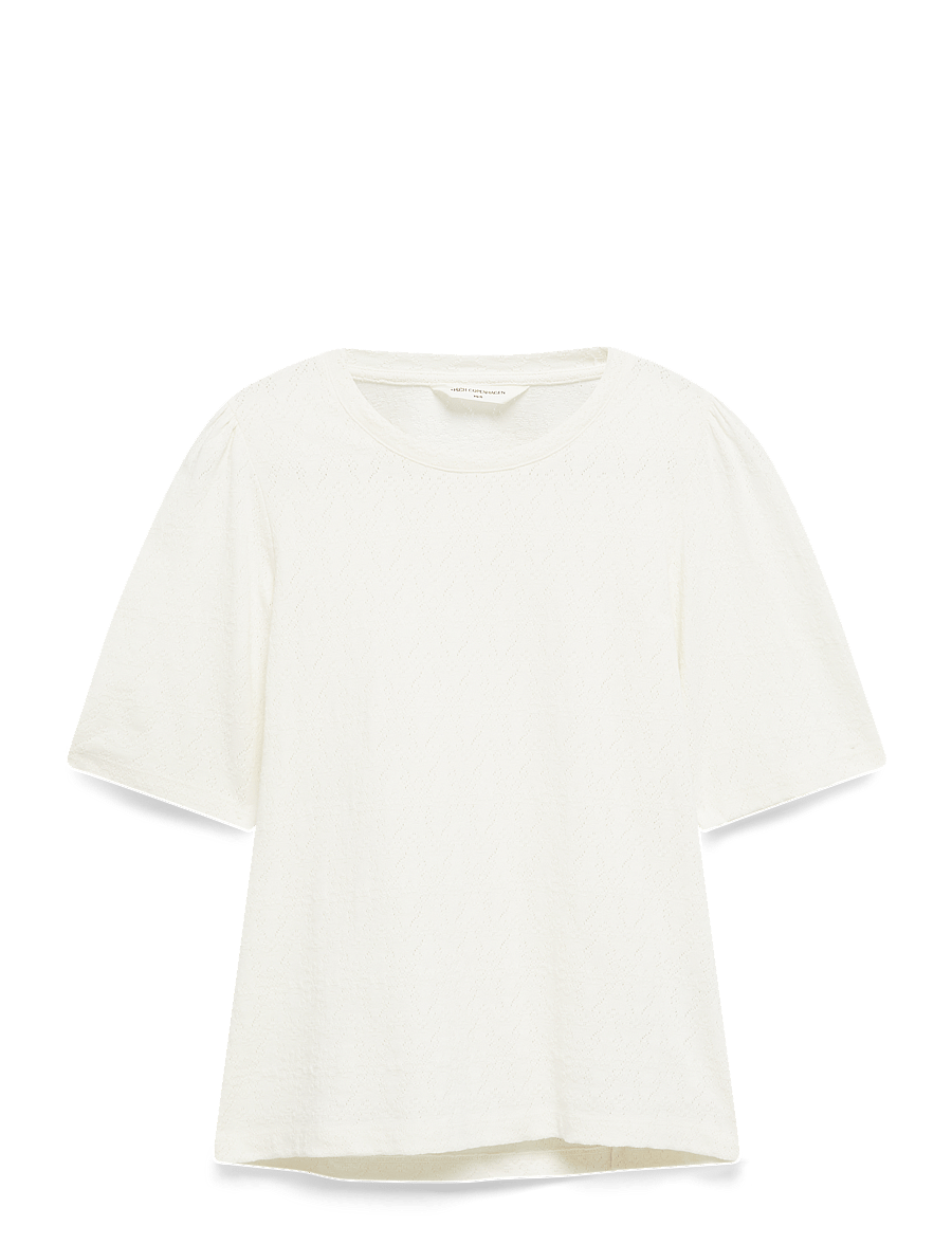 MSCH Copenhagen - MSCHElmira Puff Tee - t-shirts - egret - 1