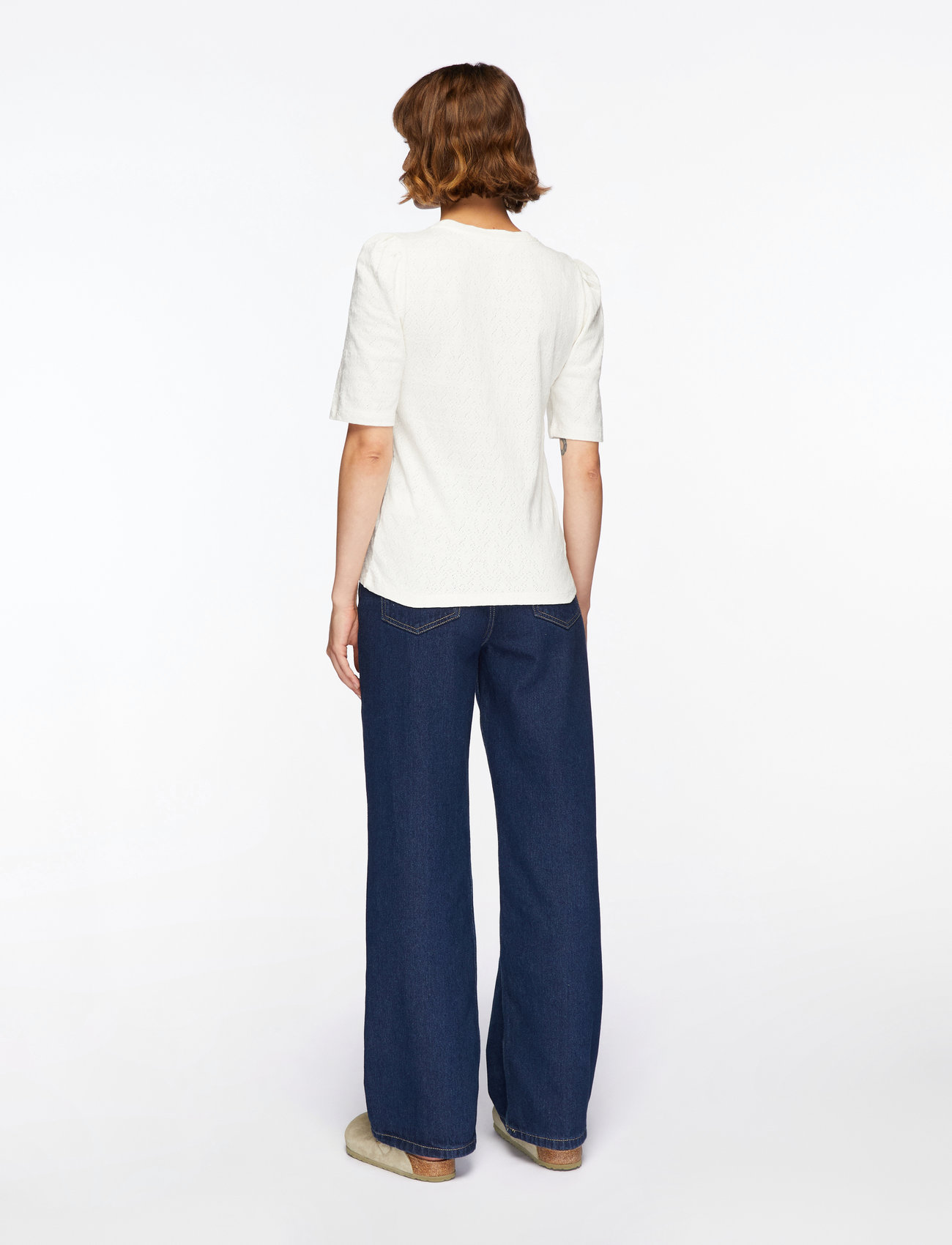 MSCH Copenhagen - MSCHElmira Puff Tee - t-shirts - egret - 4