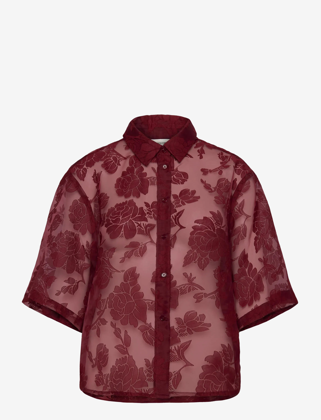 MSCH Copenhagen - MSCHLettiche 3/4 Shirt - kortärmade skjortor - syrah - 0
