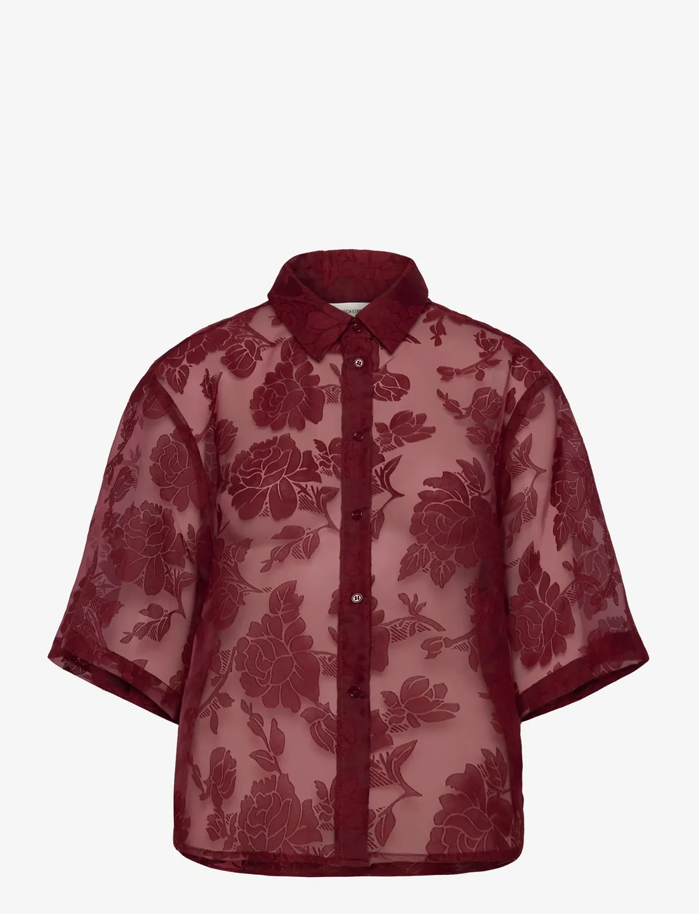 MSCH Copenhagen - MSCHLettiche 3/4 Shirt - kortärmade skjortor - syrah - 0