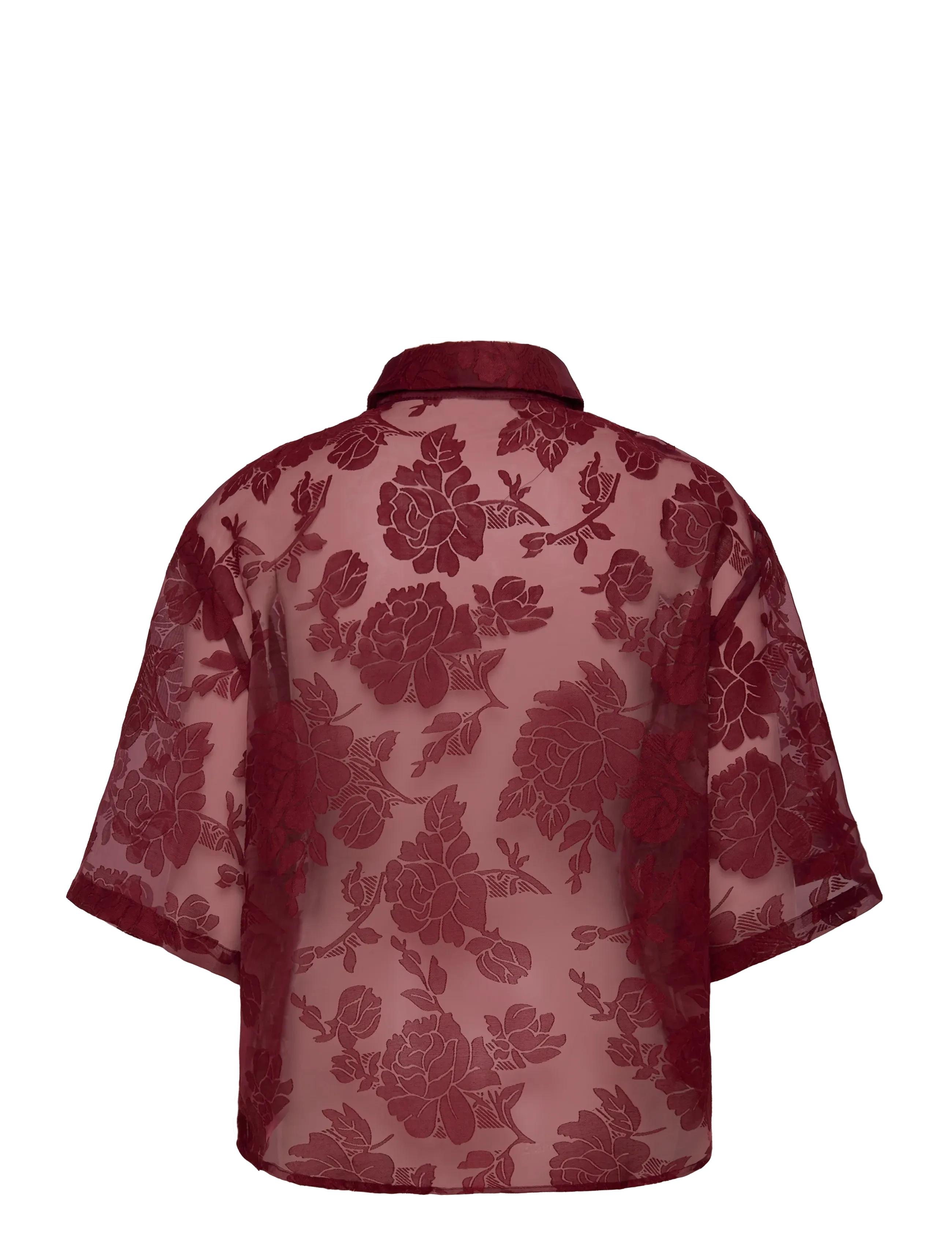 MSCH Copenhagen - MSCHLettiche 3/4 Shirt - short-sleeved shirts - syrah - 1
