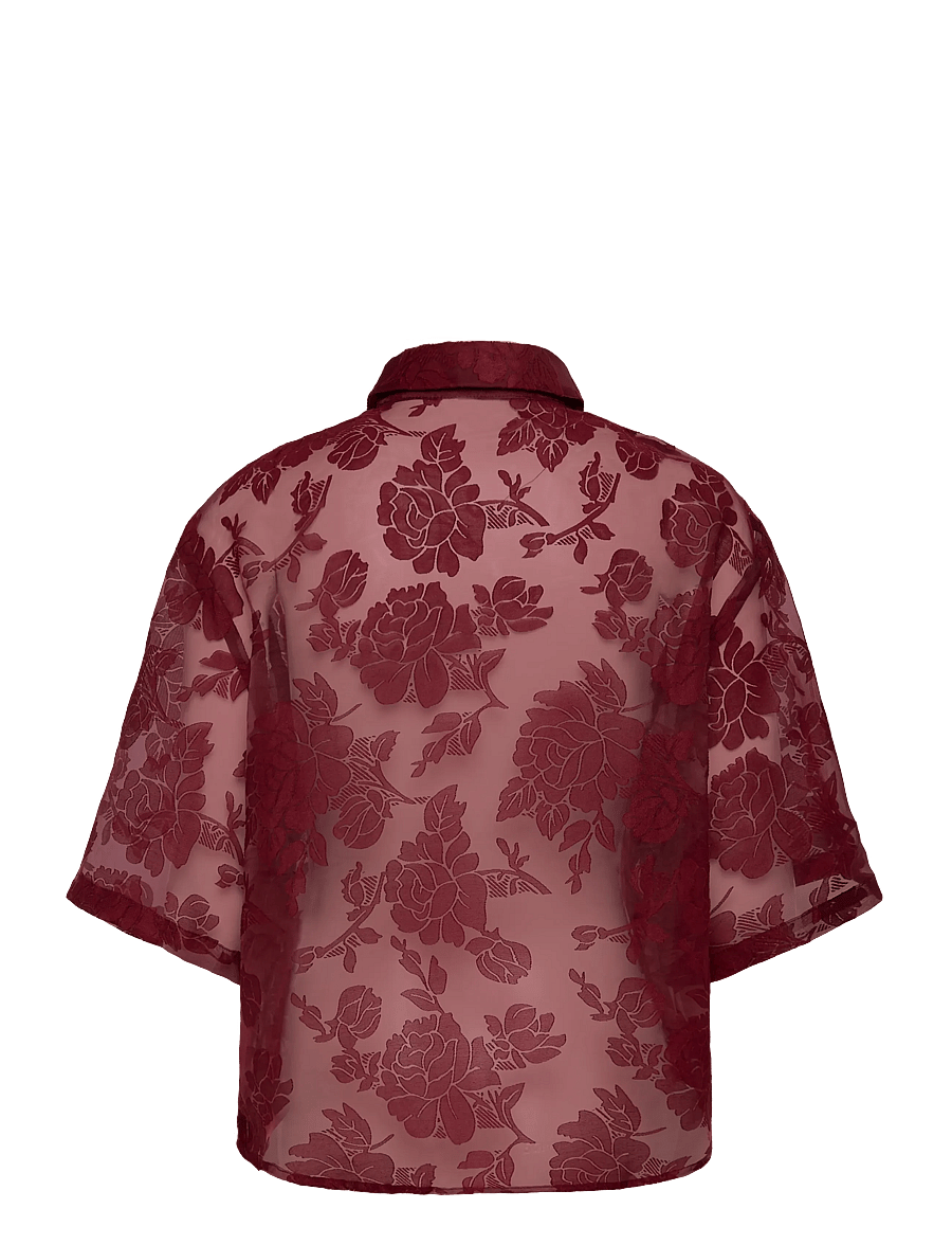 MSCH Copenhagen - MSCHLettiche 3/4 Shirt - kurzärmlige hemden - syrah - 1