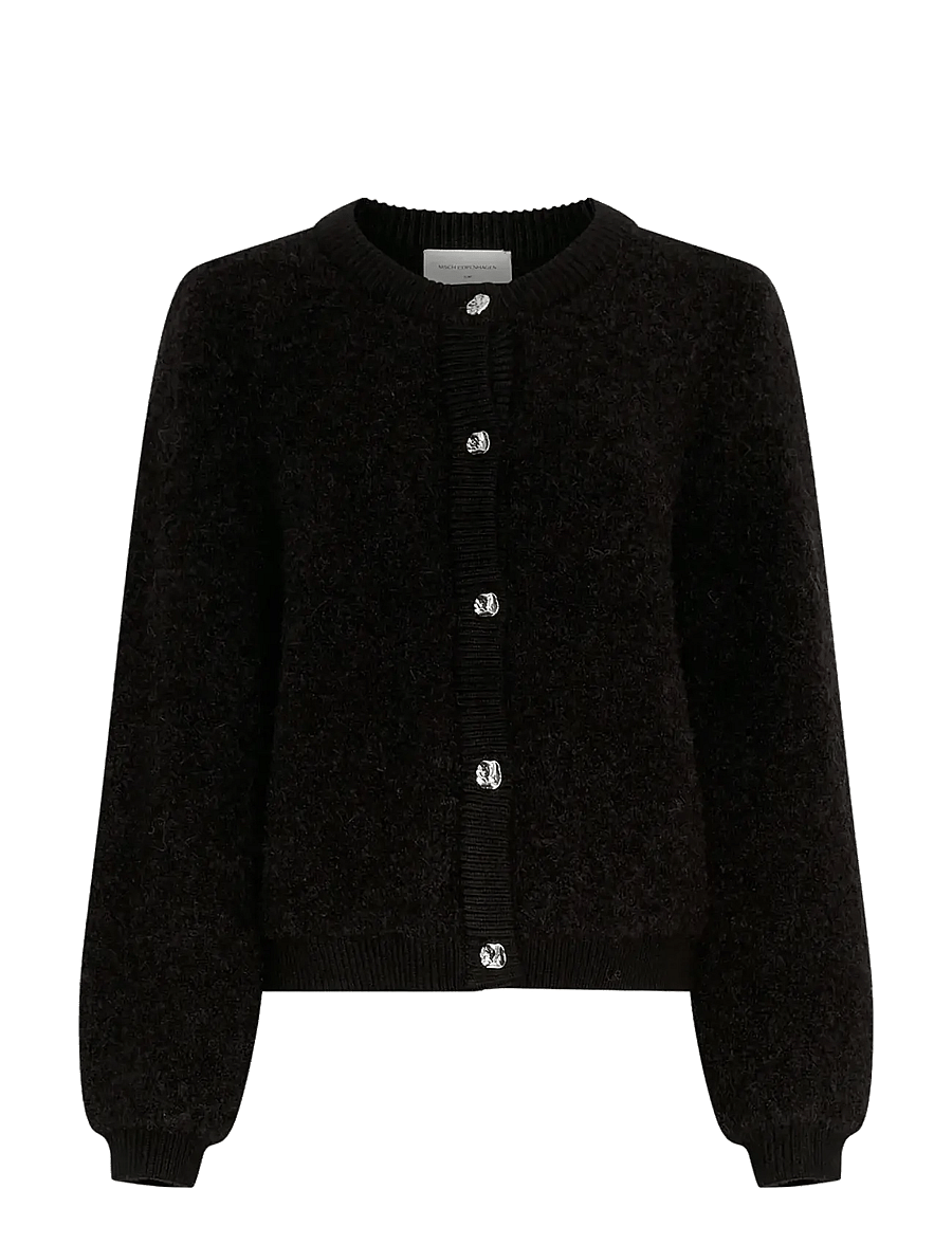 MSCH Copenhagen - MSCHNerida Knit Jacket - susegamieji megztiniai - black - 0