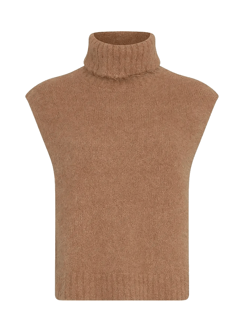 MSCH Copenhagen - MSCHThira Salmia R Vest - kootud vestid - toasted coconut - 0