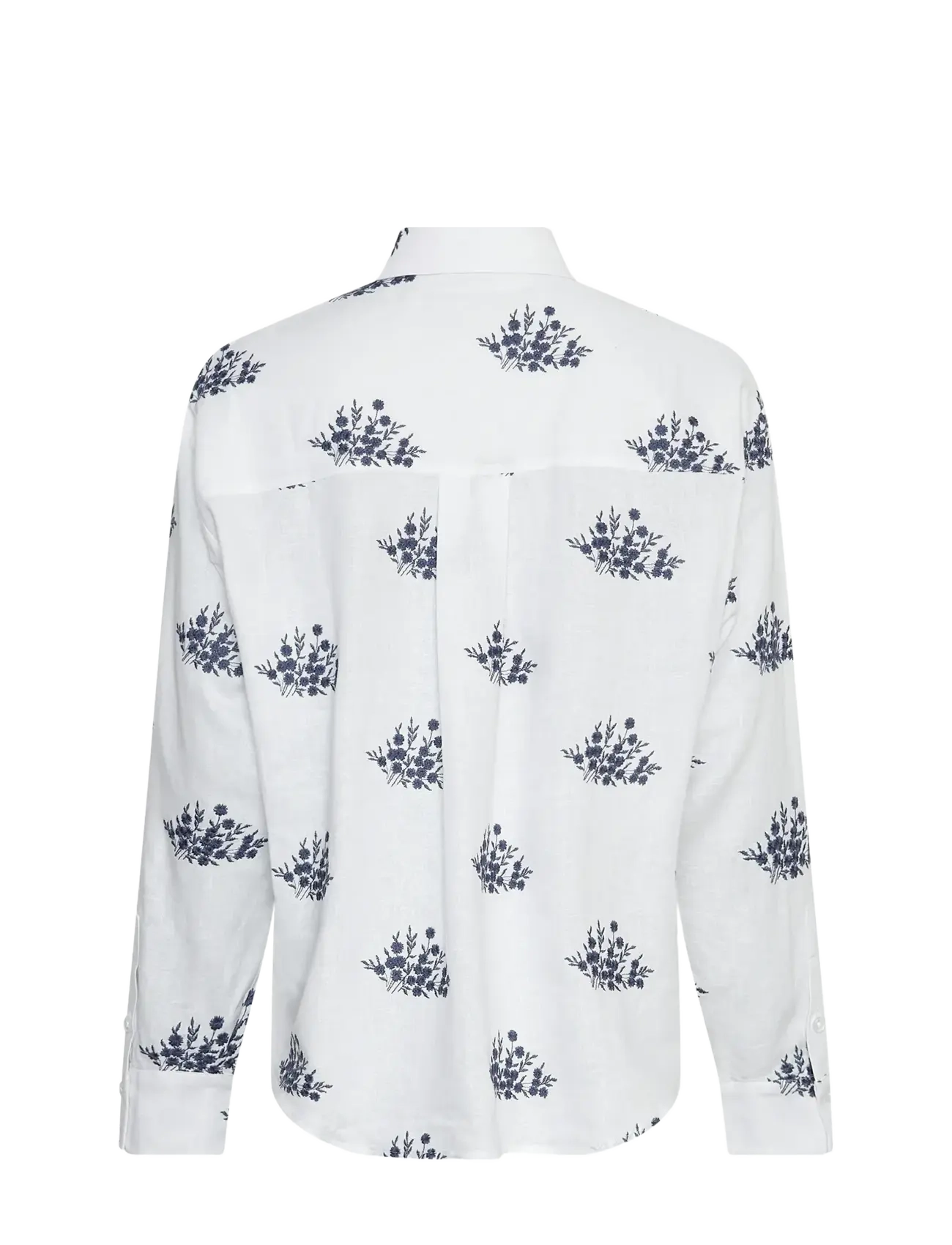 MSCH Copenhagen - MSCHRyan Conella Shirt EMB - koszule z długimi rękawami - b wht/ocean flw - 1