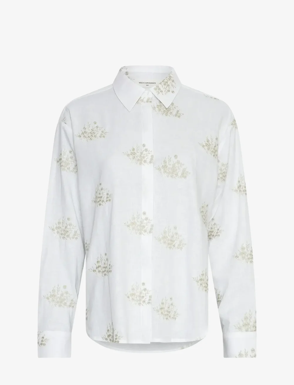 MSCH Copenhagen - MSCHRyan Conella Shirt EMB - langærmede skjorter - b wht/peyot flw - 0