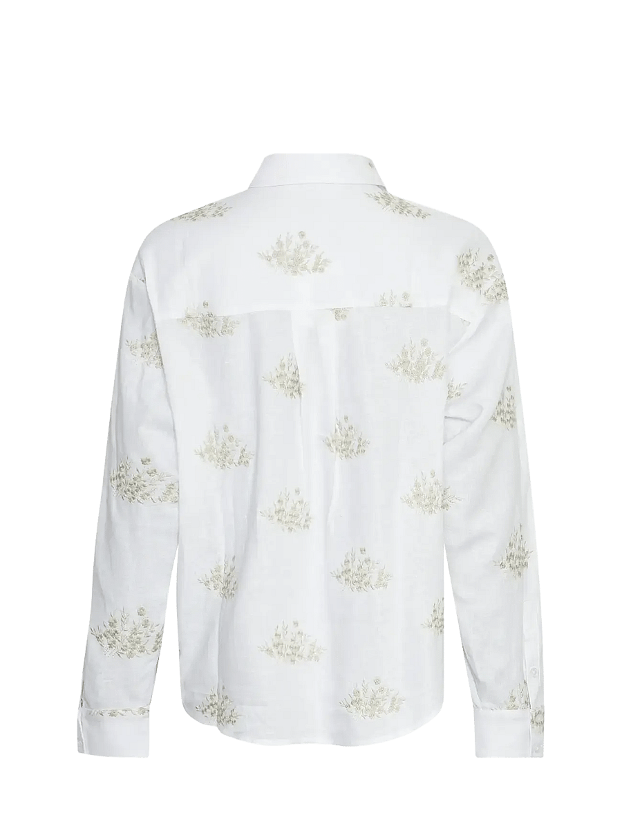 MSCH Copenhagen - MSCHRyan Conella Shirt EMB - langärmlige hemden - b wht/peyot flw - 1