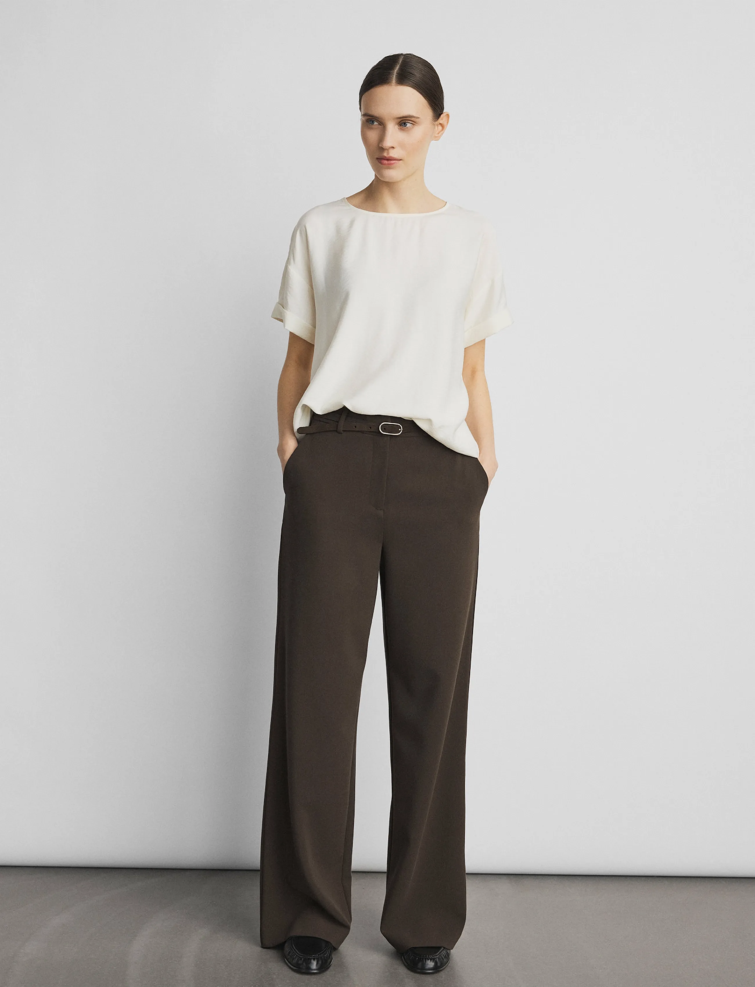 MSCH Copenhagen MSCHMacy Michelle HW Wide Pants REGULAR - Vardagsstil - DELICIOSO / brown