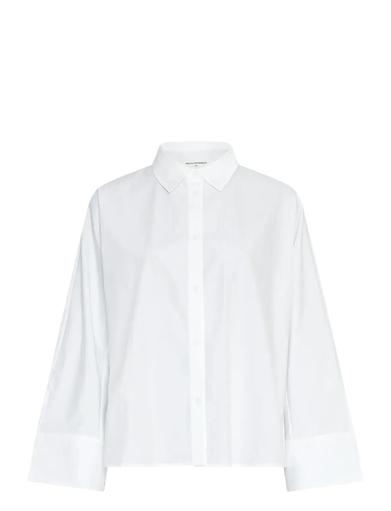 MSCH Copenhagen - MSCHNatalia Zenika Boxy Shirt - langärmlige hemden - bright white - 0