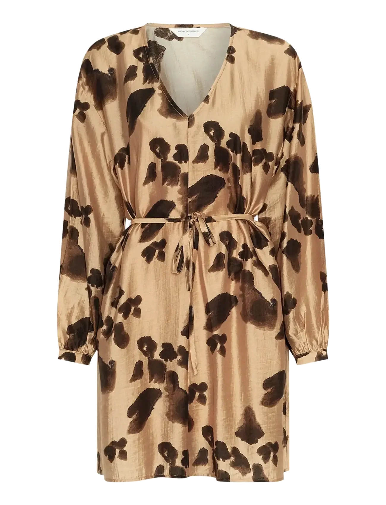MSCH Copenhagen Mschnilla Romina Short Dress Aop, XL, Dresses, Beige - Dress, Frauen