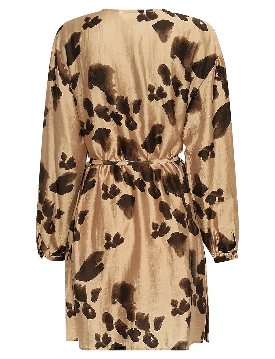MSCH Copenhagen - MSCHNilla Romina Short Dress AOP - korte kjoler - iced coffee leo - 1