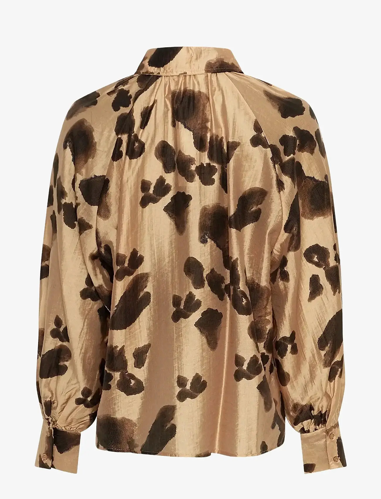 MSCH Copenhagen - MSCHNilla Romina Top AOP - long-sleeved shirts - iced coffee leo - 1