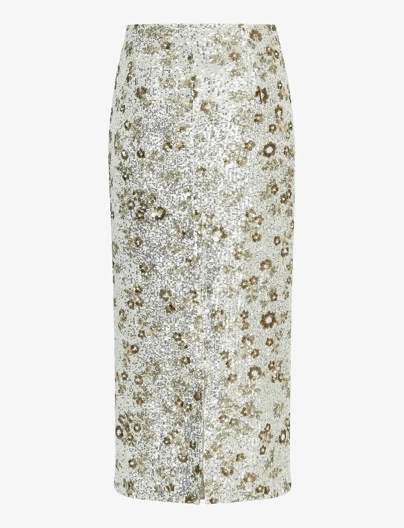 MSCH Copenhagen - MSCHMagnolia HW Skirt EMB - pailletten-röcke - silver/t coco - 1