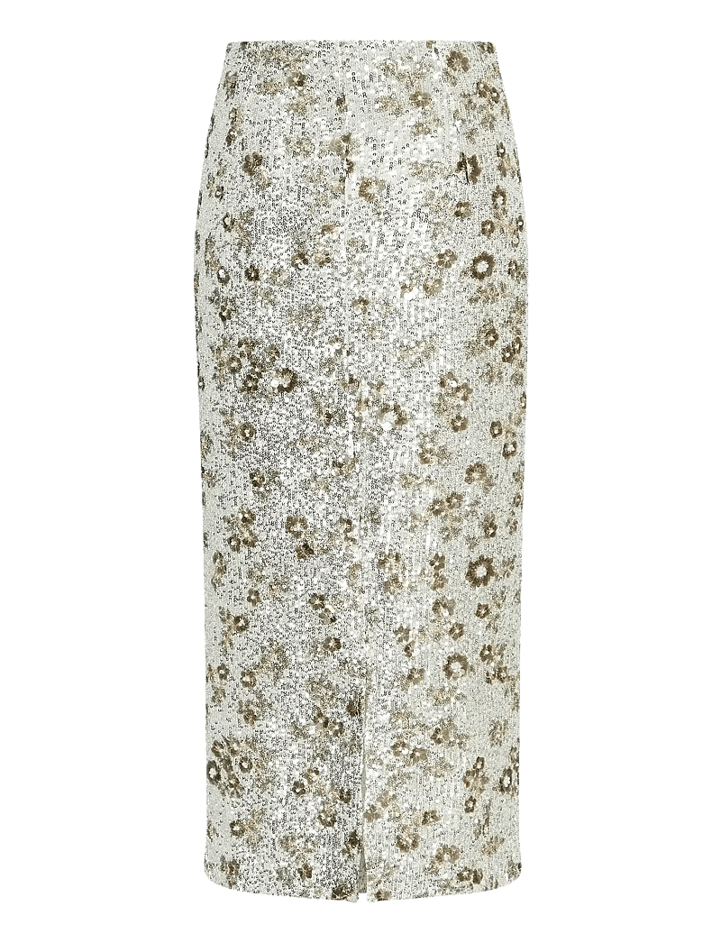 MSCH Copenhagen - MSCHMagnolia HW Skirt EMB - pailletten-röcke - silver/t coco - 1