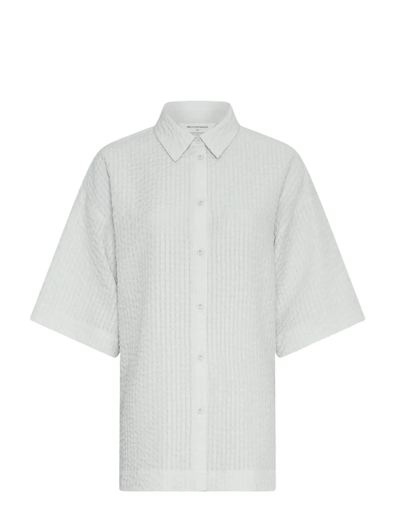 MSCH Copenhagen MSCHGroove 3/4 Shirt CHK - Tøj - LIGHT GRAY / grey