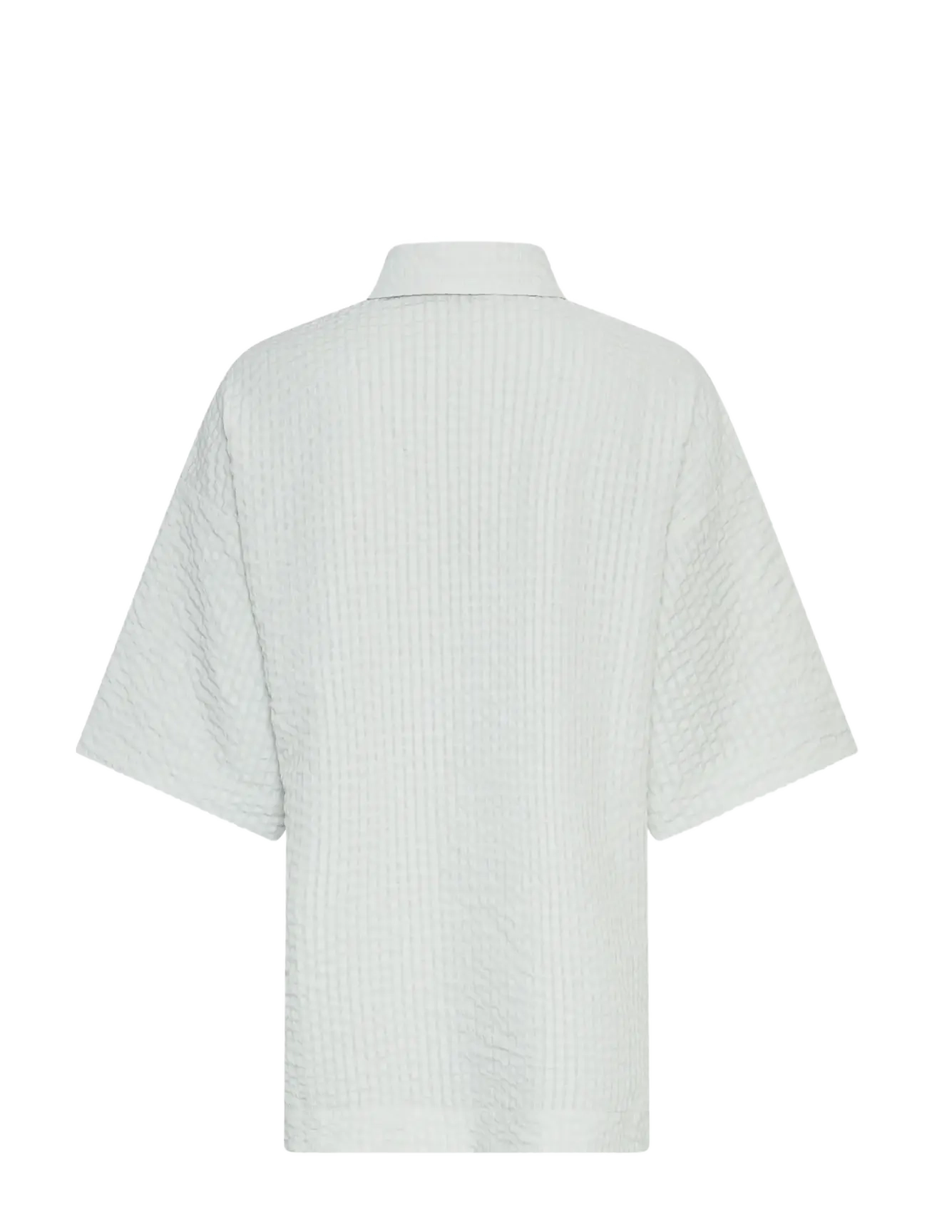 MSCH Copenhagen - MSCHGroove 3/4 Shirt CHK - kortærmede skjorter - light gray - 1