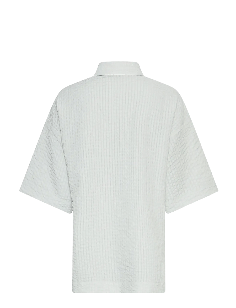 MSCH Copenhagen - MSCHGroove 3/4 Shirt CHK - kortærmede skjorter - light gray - 1