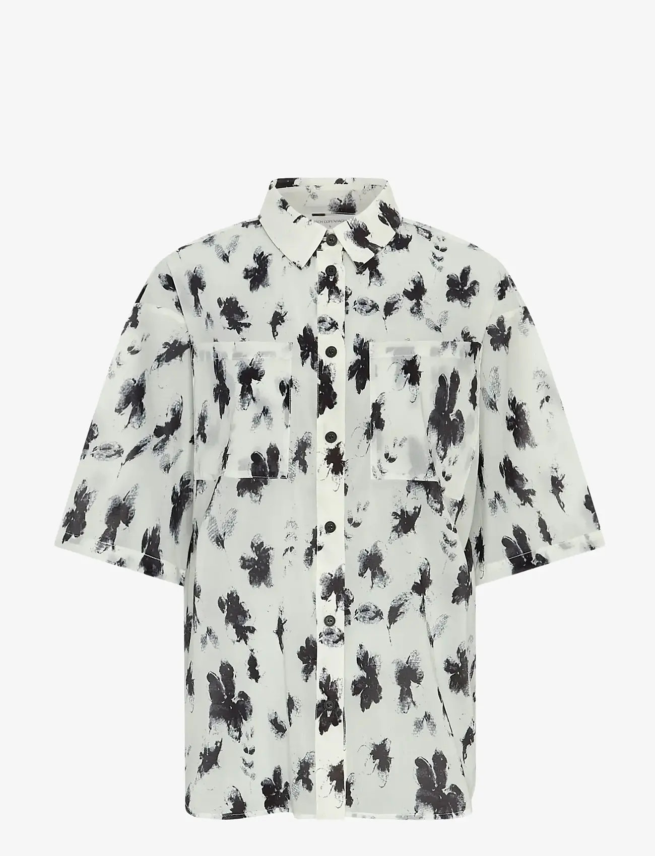 MSCH Copenhagen - MSCHAlessandra 3/4 Shirt AOP - kortærmede skjorter - p shell flower - 0