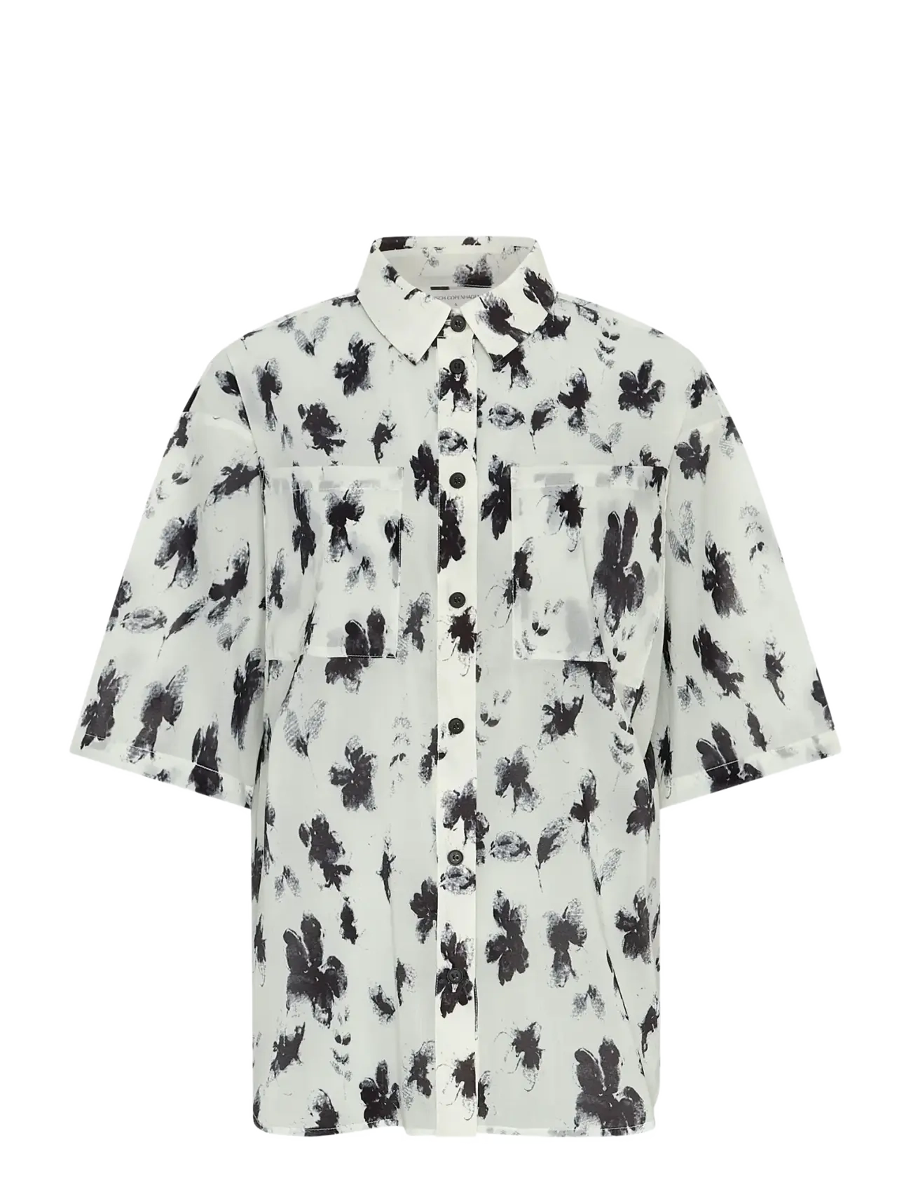 MSCH Copenhagen MSCHAlessandra 3/4 Shirt AOP - MSCH Copenhagen - P SHELL FLOWER / cream