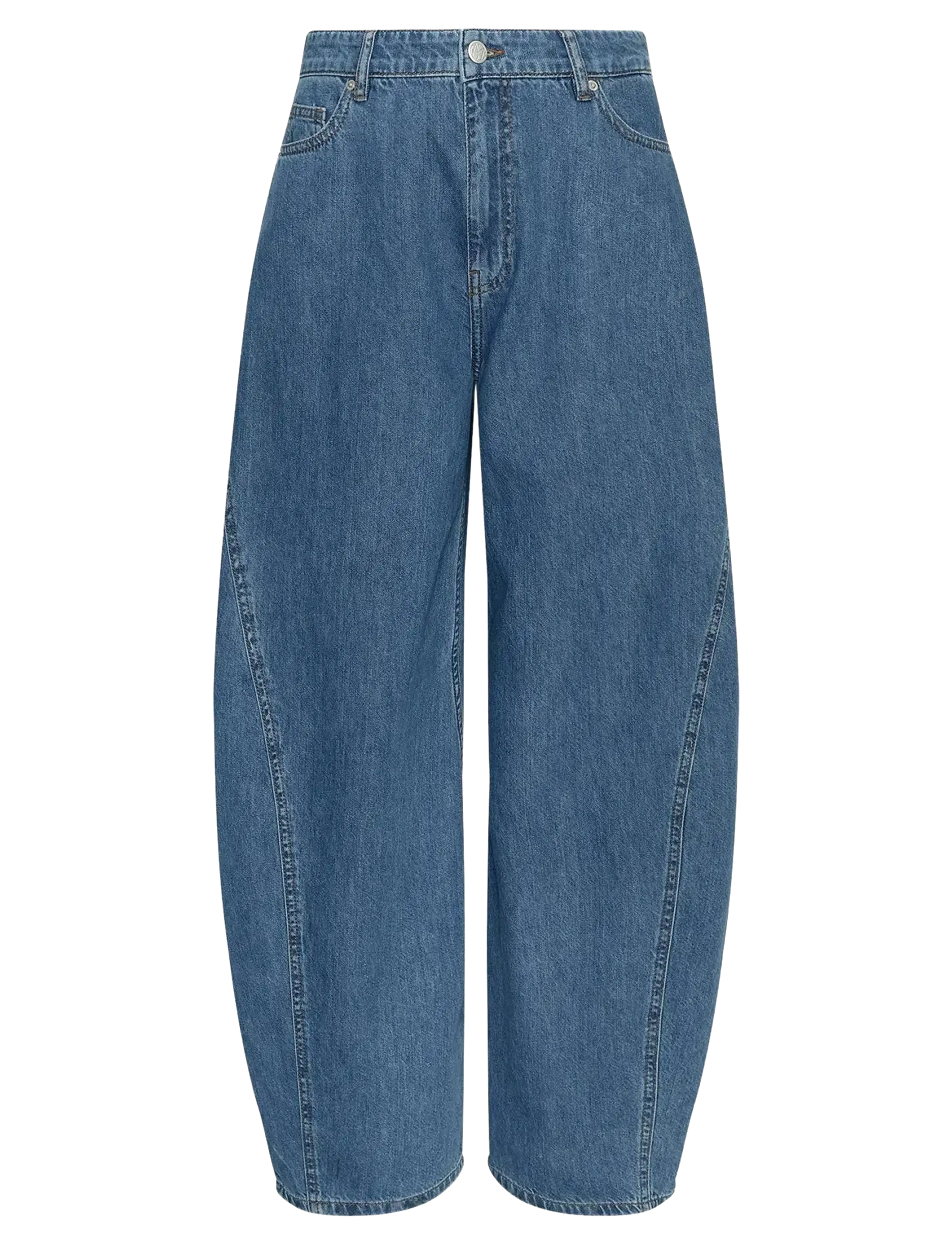MSCH Copenhagen MSCHKobane Lis Barrel Jeans - Transitional Layering - MID BLUE WASH / blue