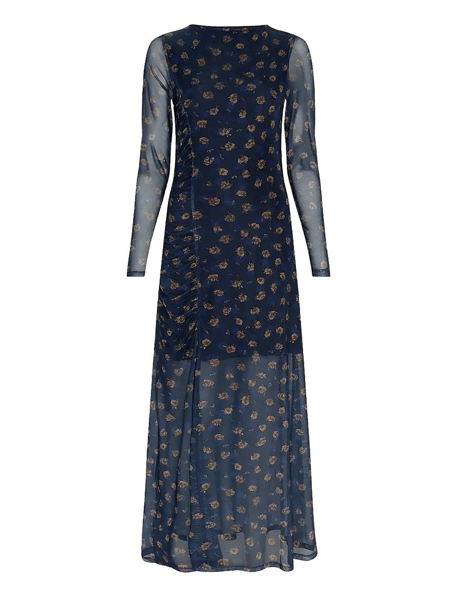 MSCH Copenhagen - MSCHGinie Illenora Dress AOP - maxikleider - mari blue flwr - 0