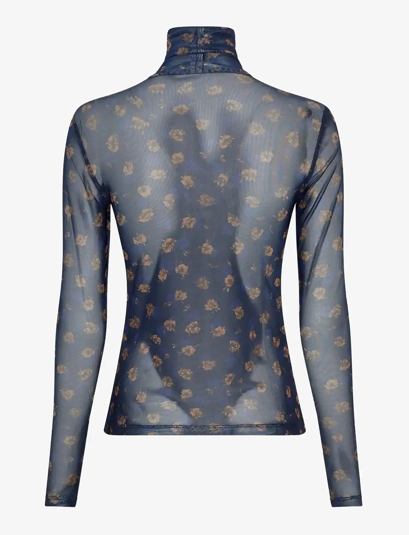 MSCH Copenhagen - MSCHGinie Illenora LS Top AOP - long-sleeved tops - mari blue flwr - 1