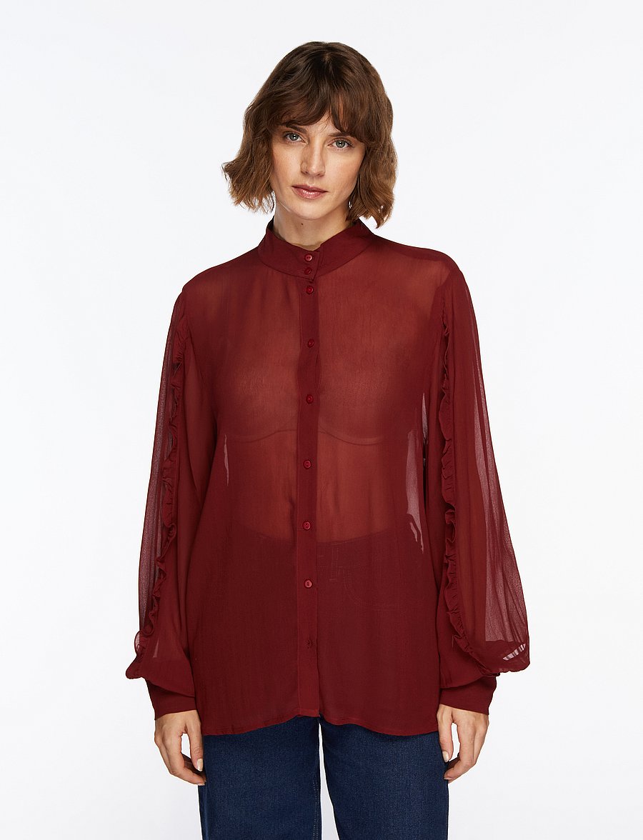 MSCH Copenhagen - MSCHKasandra Orabella Shirt - langärmlige hemden - syrah - 0