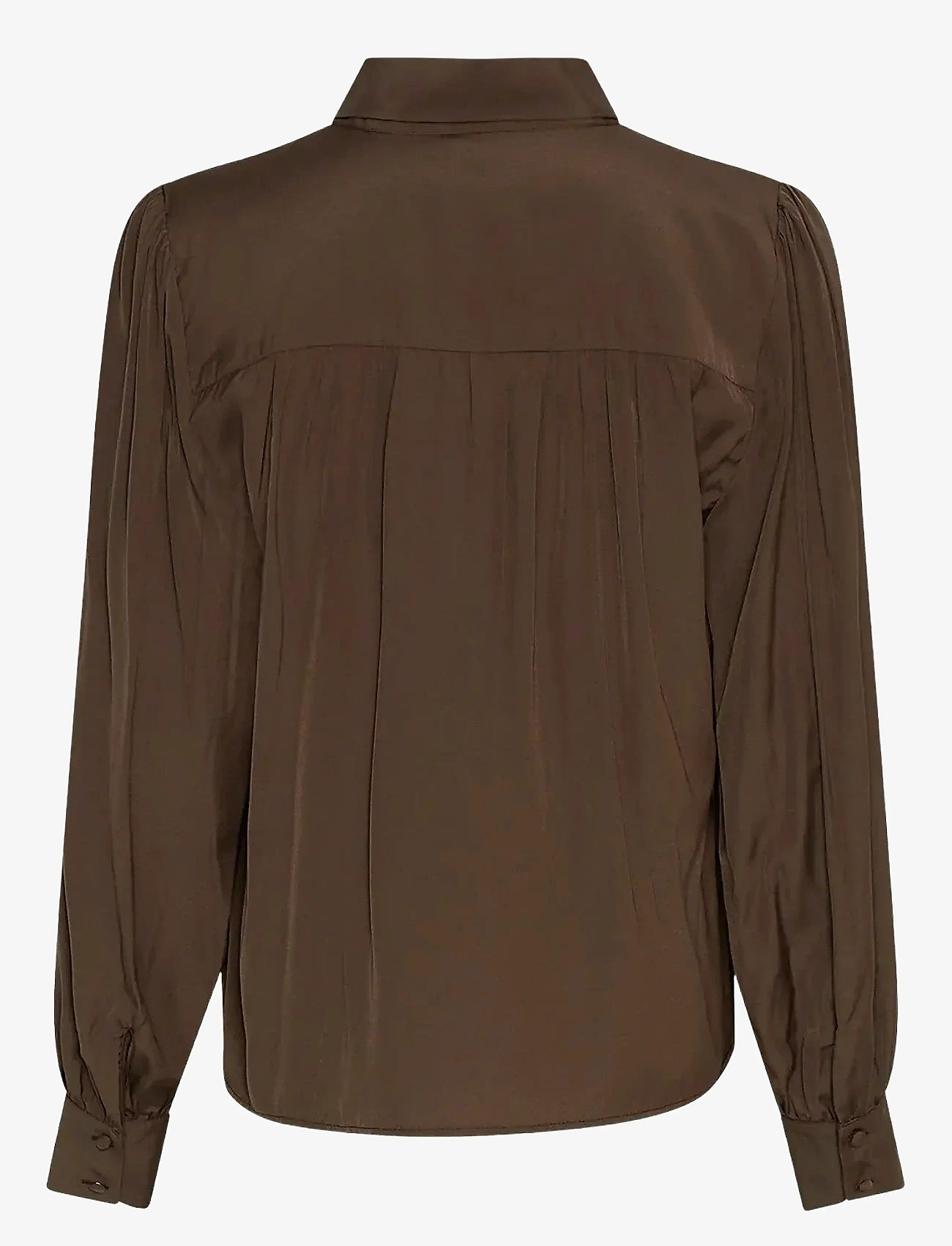 MSCH Copenhagen - MSCHJuliana Tie Top - långärmade blusar - hot fudge - 1