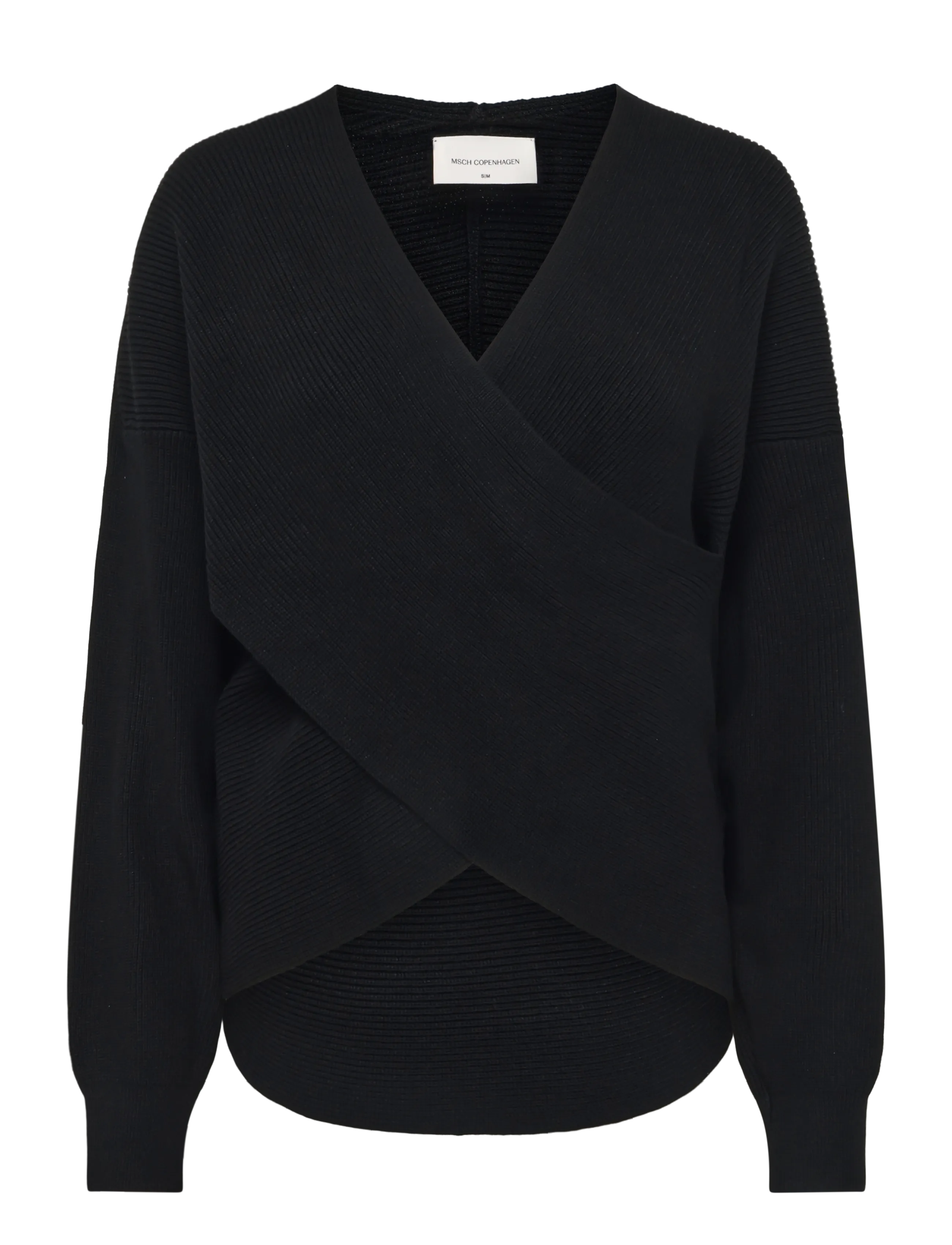 MSCH Copenhagen MSCHZinelle Rachelle Wrap Pullover - Födelsedag - BLACK / black