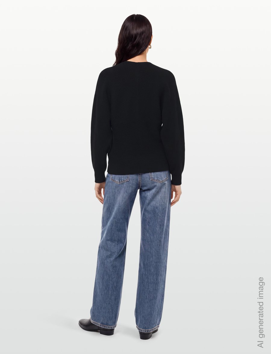 MSCH Copenhagen - MSCHZinelle Rachelle Wrap Pullover - stickade tröjor - black - 4
