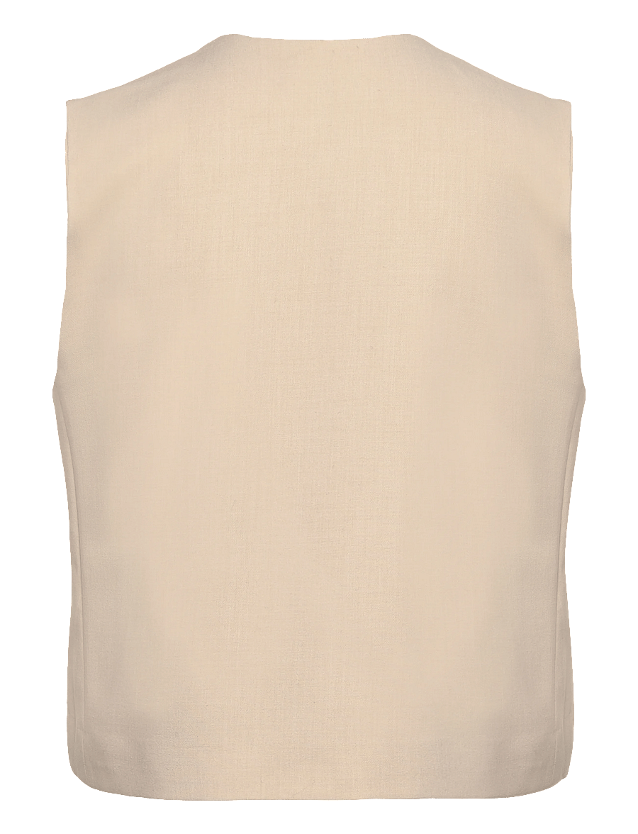 MSCH Copenhagen - MSCHRosina Michelle Short Waistcoat - kamizelki - fog mel - 1