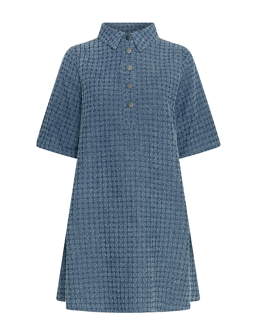 MSCH Copenhagen - MSCHIbo 2/4 Dress - overhemdjurken - mid blue wash - 0