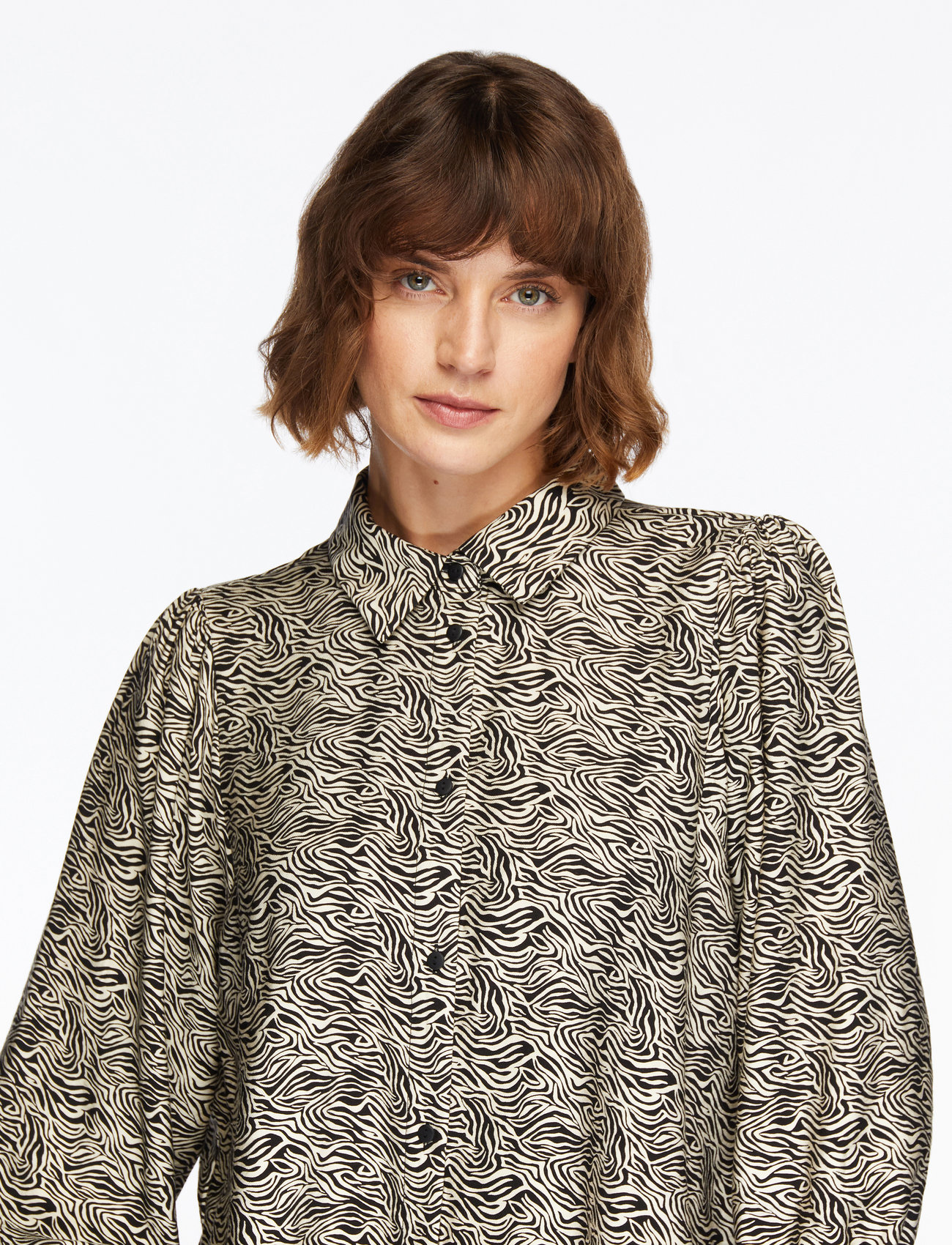 MSCH Copenhagen - MSCHCielo Amabella 3/4 Shirt AOP - langärmlige hemden - fog abstract - 5