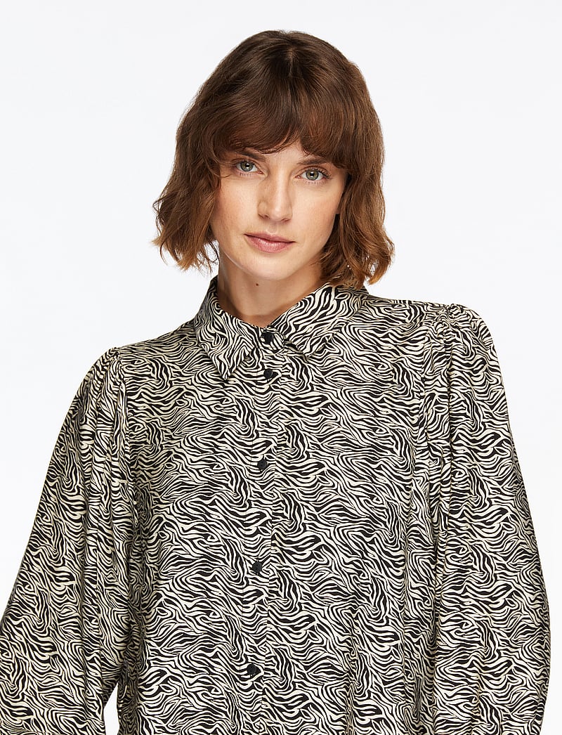 MSCH Copenhagen - MSCHCielo Amabella 3/4 Shirt AOP - langärmlige hemden - fog abstract - 5