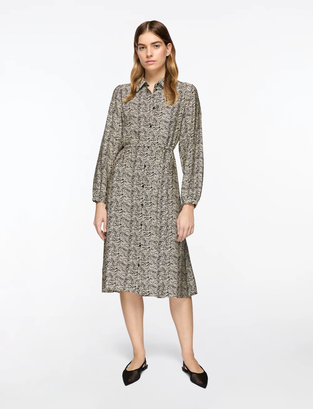 MSCH Copenhagen - MSCHCielo Amabella Shirt Dress AOP - sommerkjoler - fog abstract - 2
