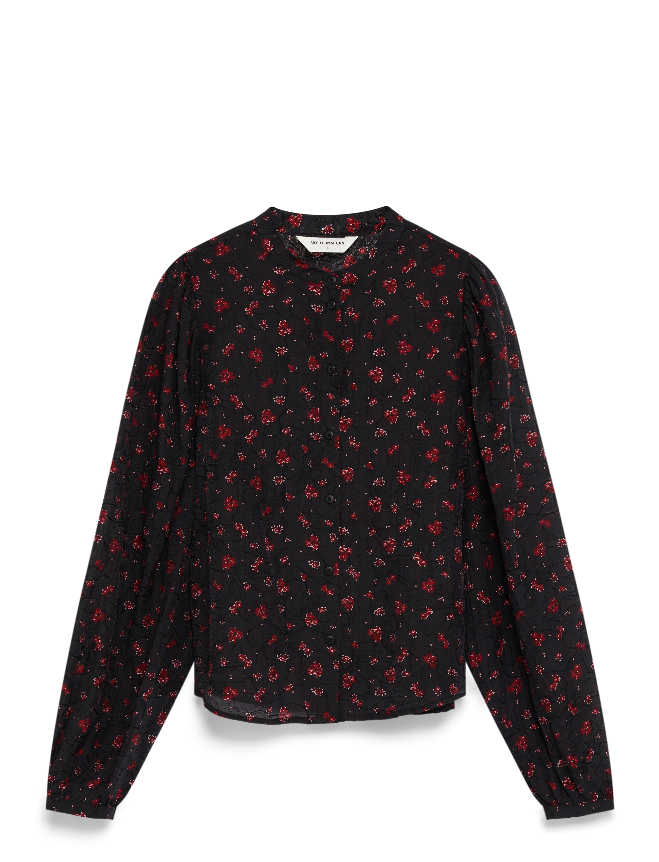 MSCH Copenhagen Mschnancy Shirt Aop, XL, Black, Skjorter > Langærmede, Dame