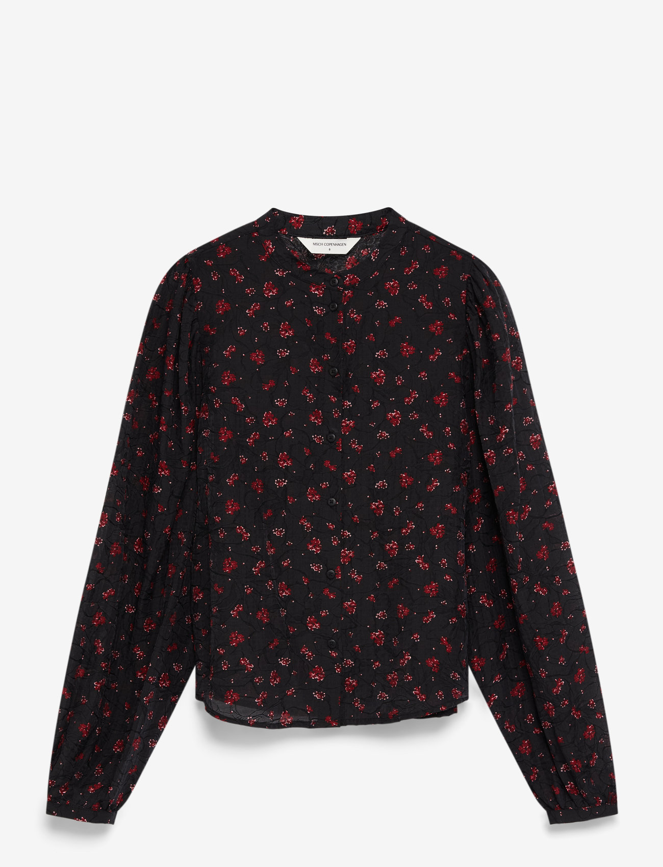 MSCH Copenhagen - MSCHNancy Shirt AOP - long-sleeved shirts - syrah flower - 1