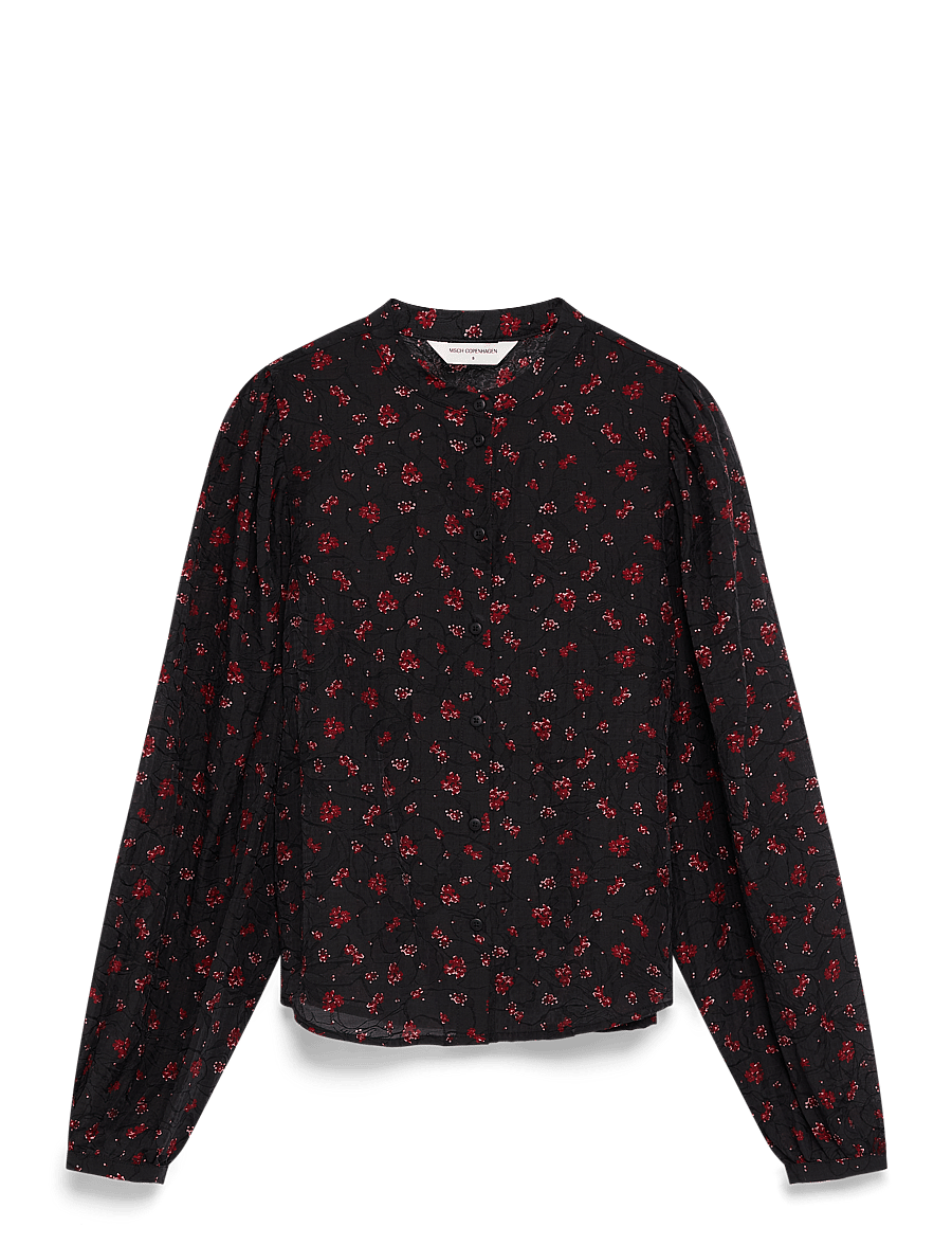 MSCH Copenhagen - MSCHNancy Shirt AOP - langærmede skjorter - syrah flower - 1
