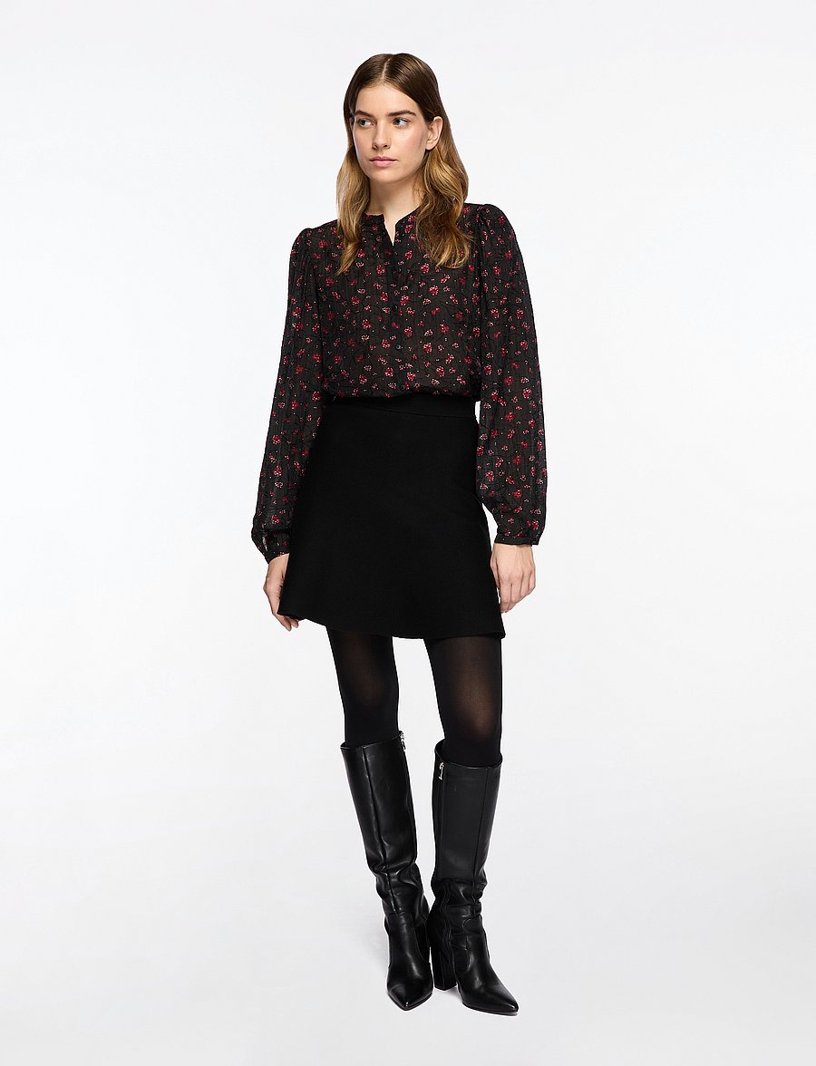 MSCH Copenhagen - MSCHNancy Shirt AOP - langærmede skjorter - syrah flower - 2