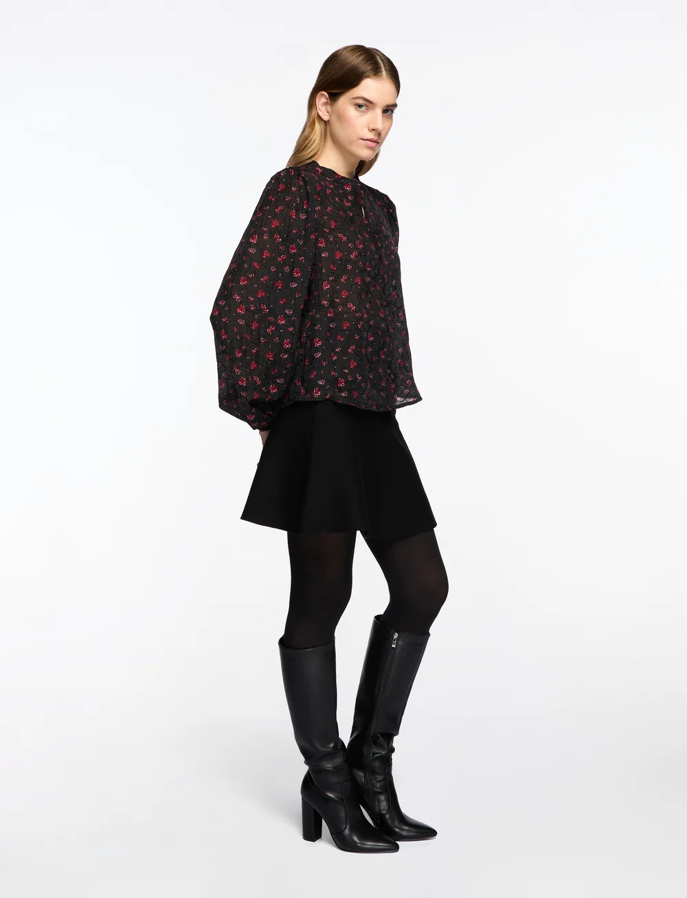 MSCH Copenhagen - MSCHNancy Shirt AOP - långärmade skjortor - syrah flower - 3