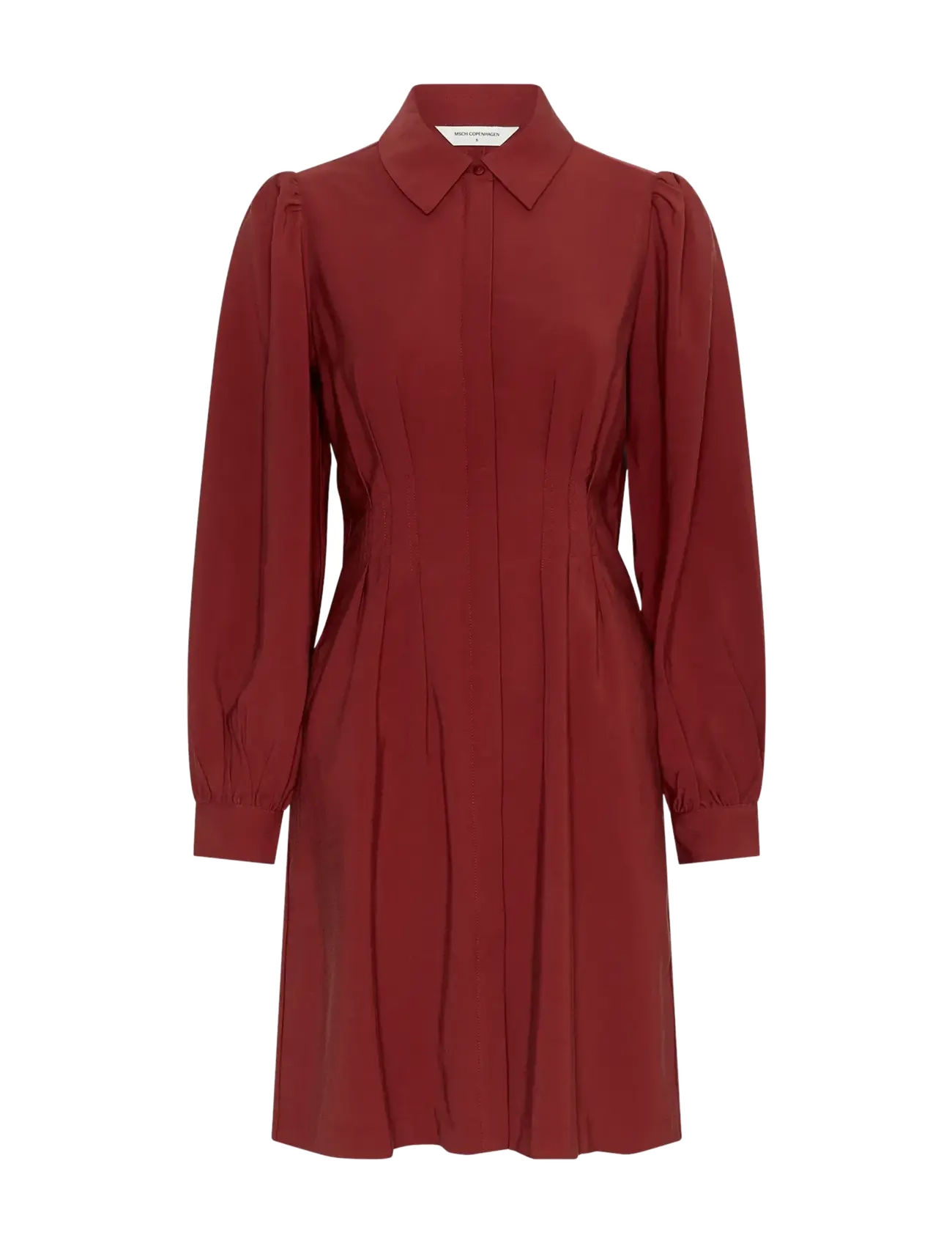 MSCH Copenhagen Mschelsa Asana Dress, Kvinder, Skjortekjole, Bordeaux, Str: XL