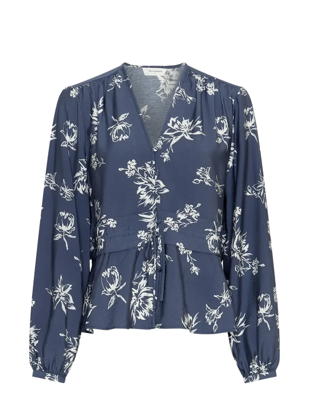 MSCHAndena Amabella Shirt AOP - V INDIGO FLOWER