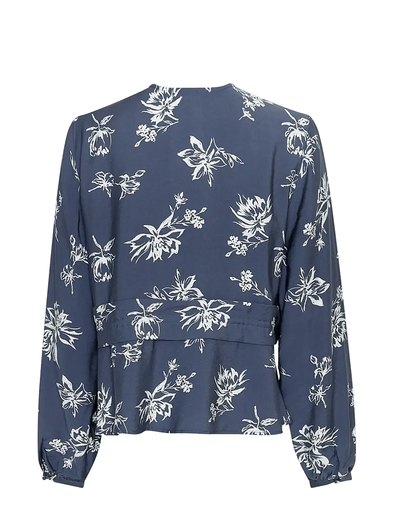 MSCH Copenhagen - MSCHAndena Amabella Shirt AOP - langärmlige blusen - v indigo flower - 2