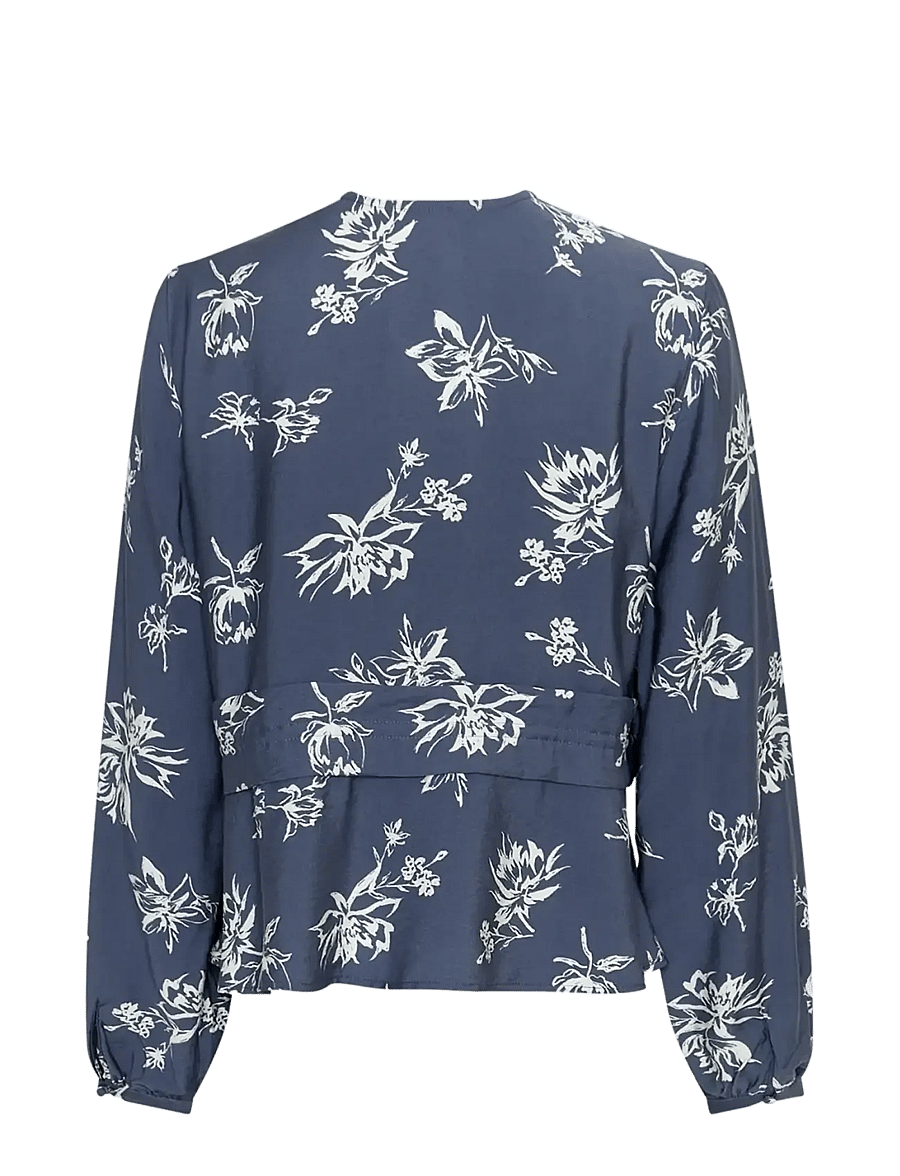 MSCH Copenhagen - MSCHAndena Amabella Shirt AOP - langärmlige blusen - v indigo flower - 2