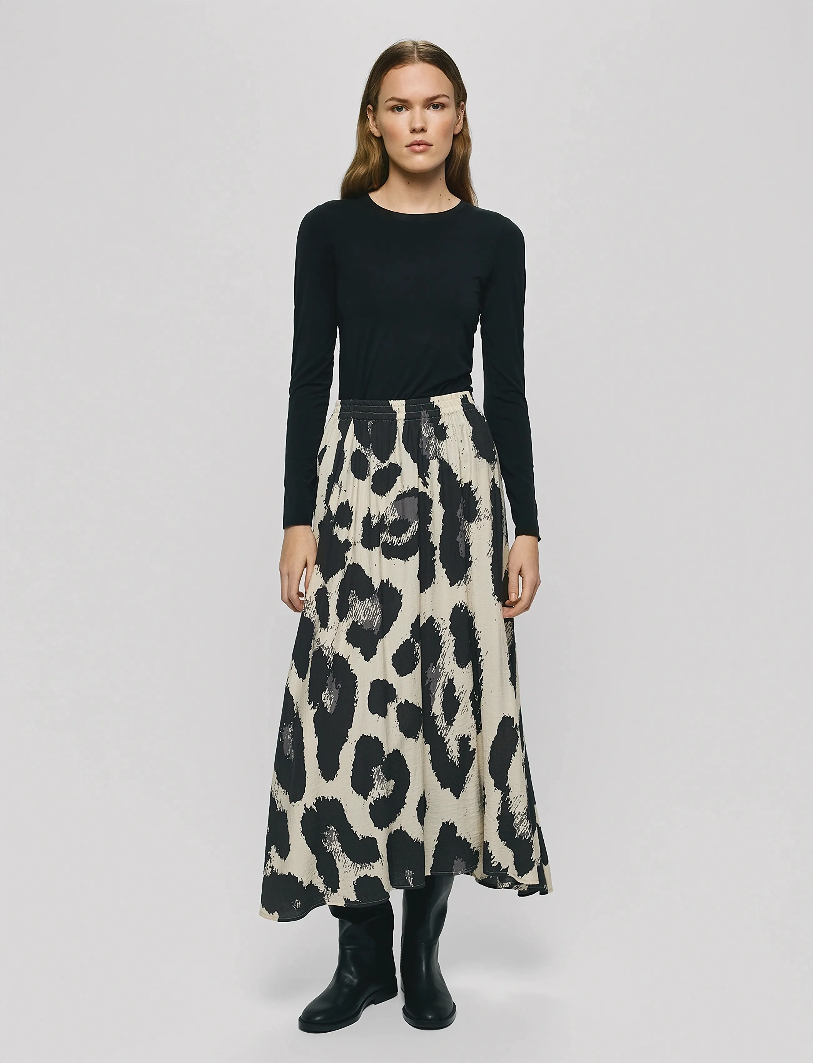 MSCH Copenhagen MSCHKaralie Jusia HW Skirt - Midi skirts - LICORICE LEO / multi