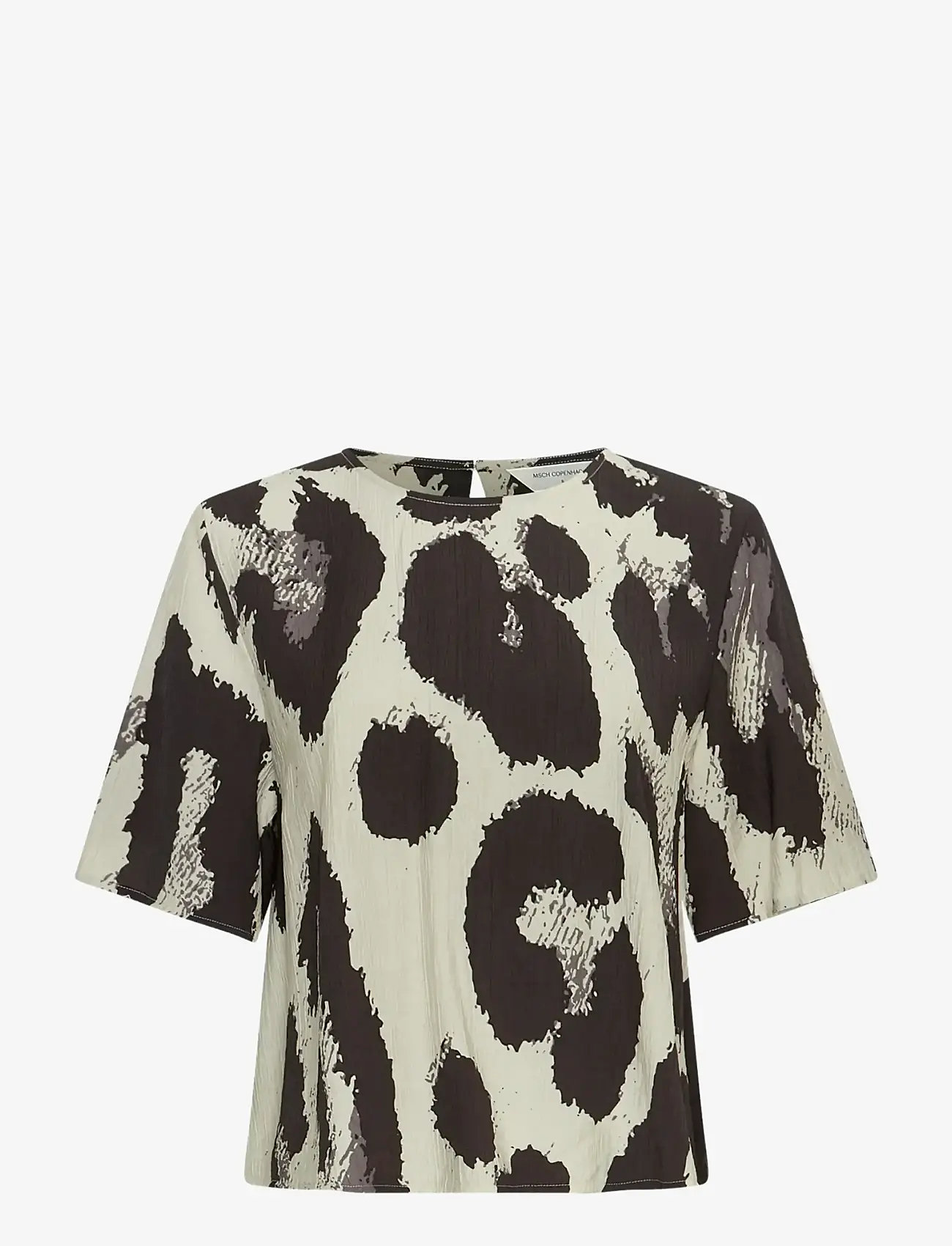 MSCH Copenhagen - MSCHKaralie Jusia 2/4 Top - kurzämlige blusen - licorice leo - 1