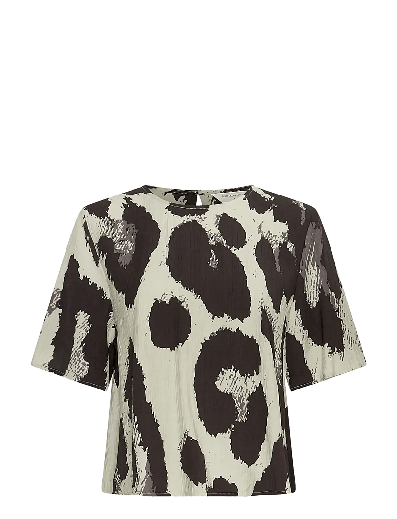 MSCH Copenhagen - MSCHKaralie Jusia 2/4 Top - kurzämlige blusen - licorice leo - 1